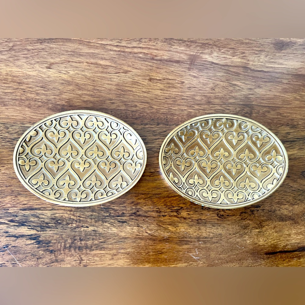 Gold Spade Design Decorative Soap Dishes / Trays